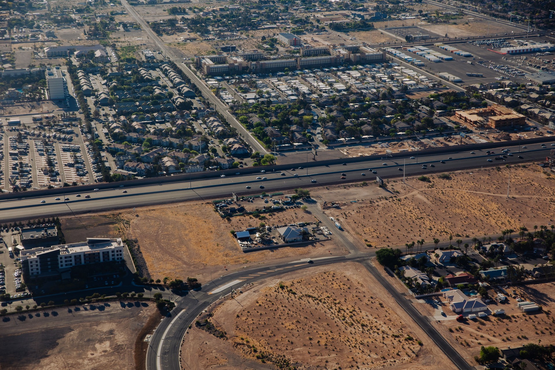 Aerial view of Las Vegas suburbs, Nevada, USA